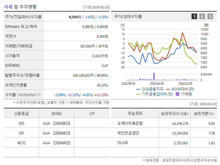 DGB금융지주_기업개요