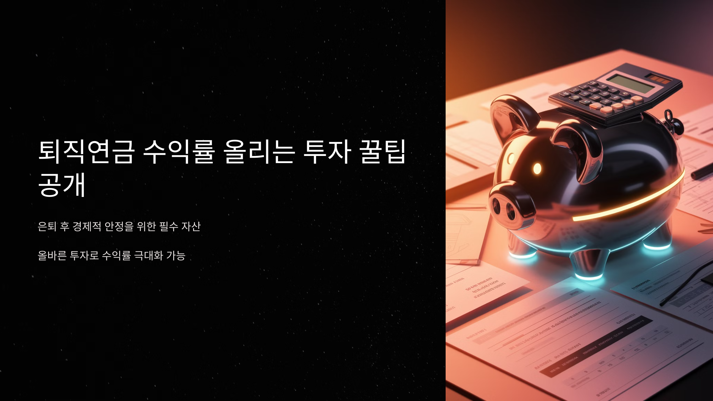 퇴직연금 수익률 올리는 투자 꿀팁 공개