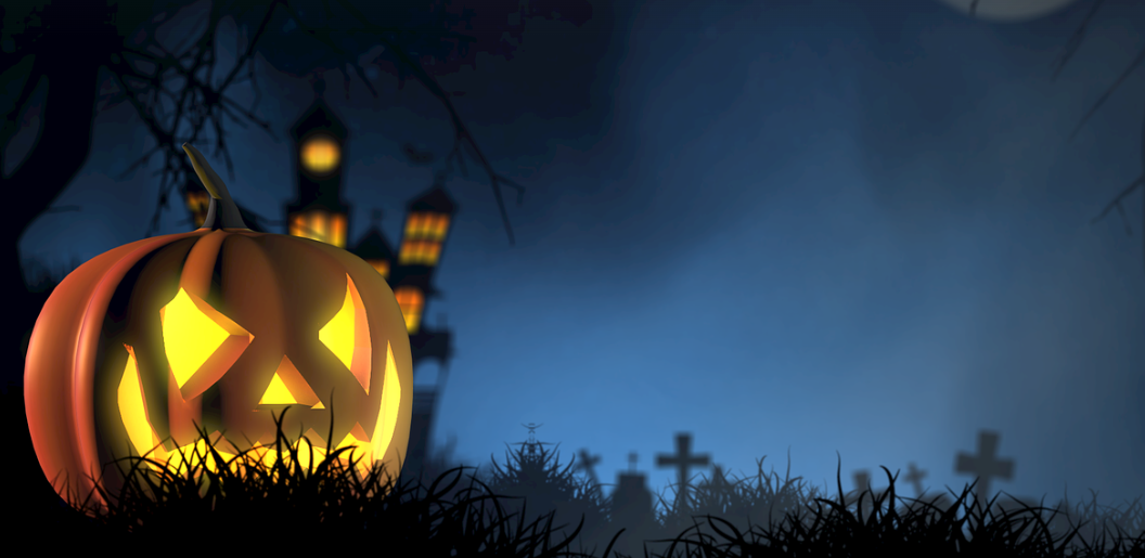 할로윈 장식의 모습