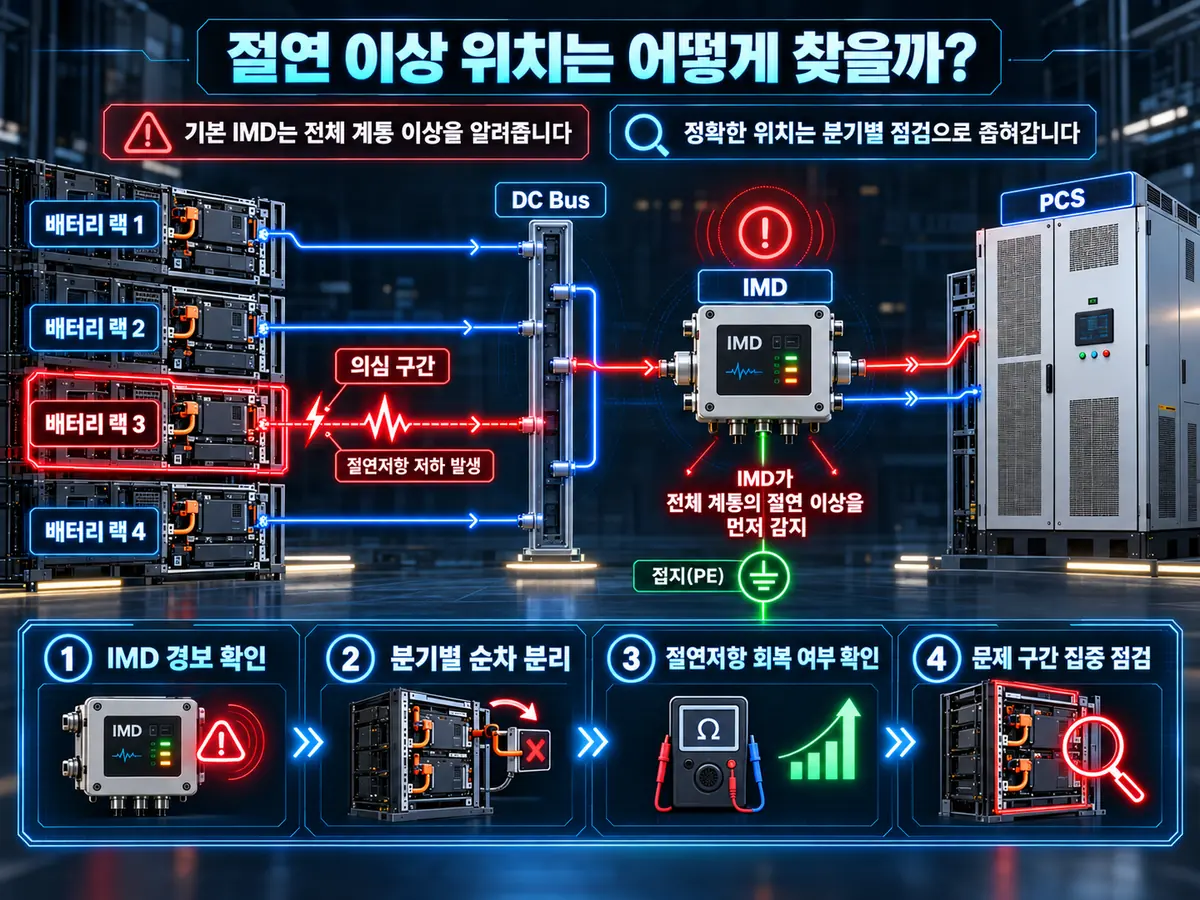 ESS 배터리 분기별로 절연 이상 위치를 찾는 과정