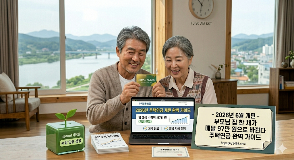 2026년 주택연금 개편 내용 및 수령액 안내 이미지