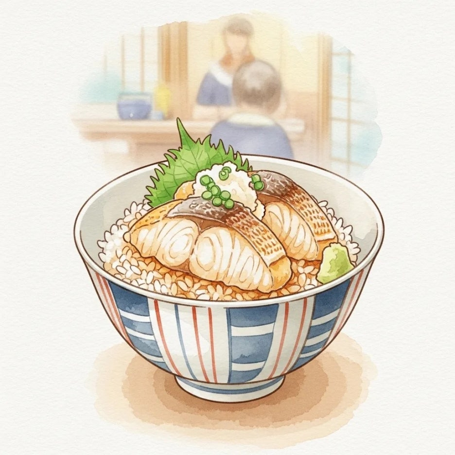 맛깔스럽게 차려진 마쓰야마의 명물 도미밥