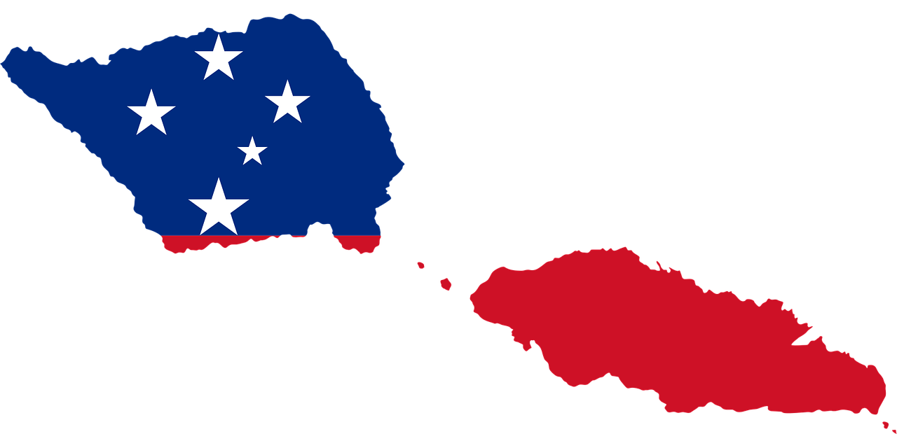 사모아 국기 사진