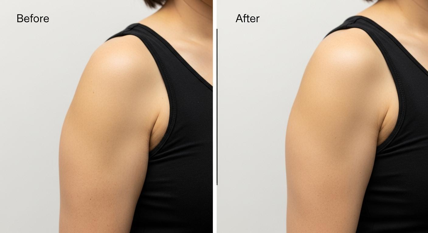 팔뚝살 괄사 전후