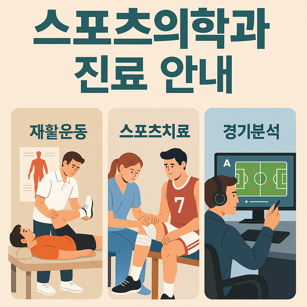 스포츠의학과 진로 안내 (재활운동, 스포츠치료, 경기분석)