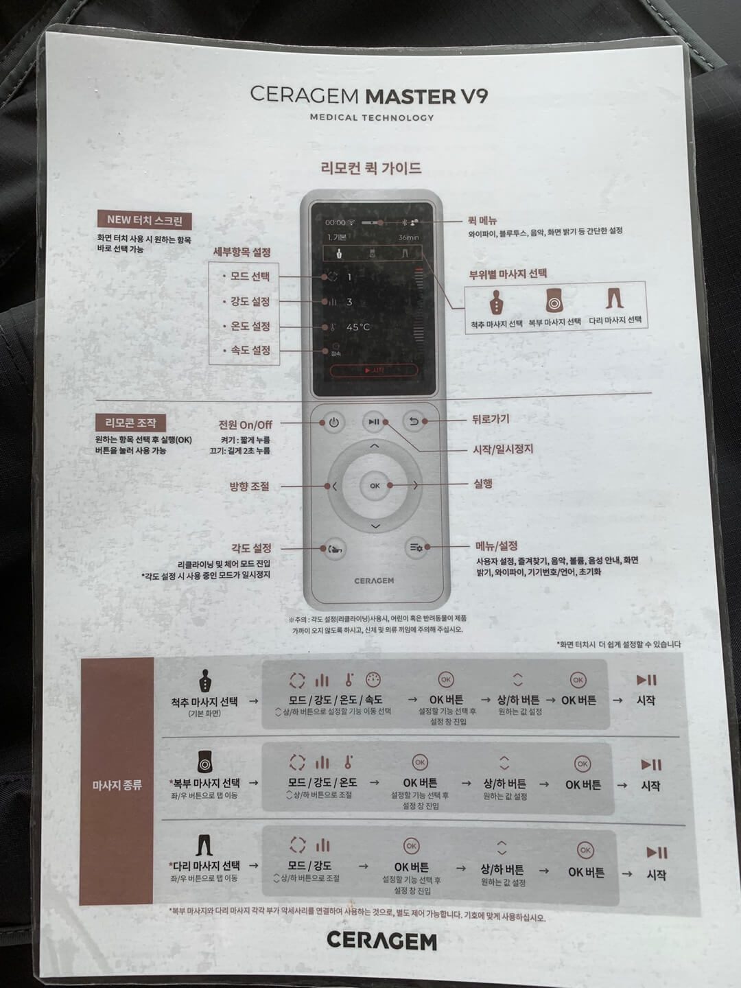 세라젬리모콘