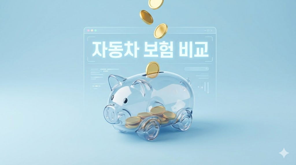 자동차 보험 비교를 통한 경제적 이익 상징 이미지