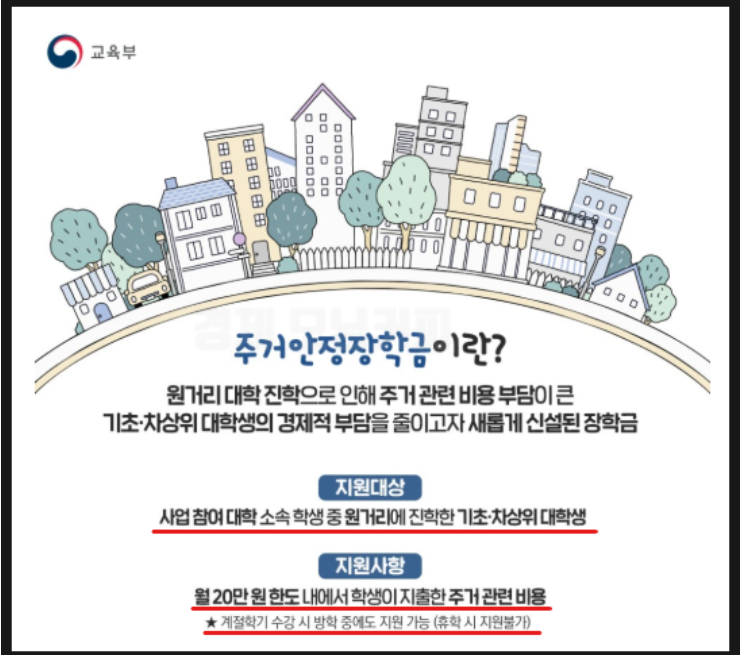 주거안전장학금