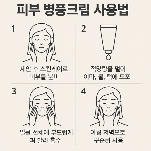 피부-병풍크림-사용법