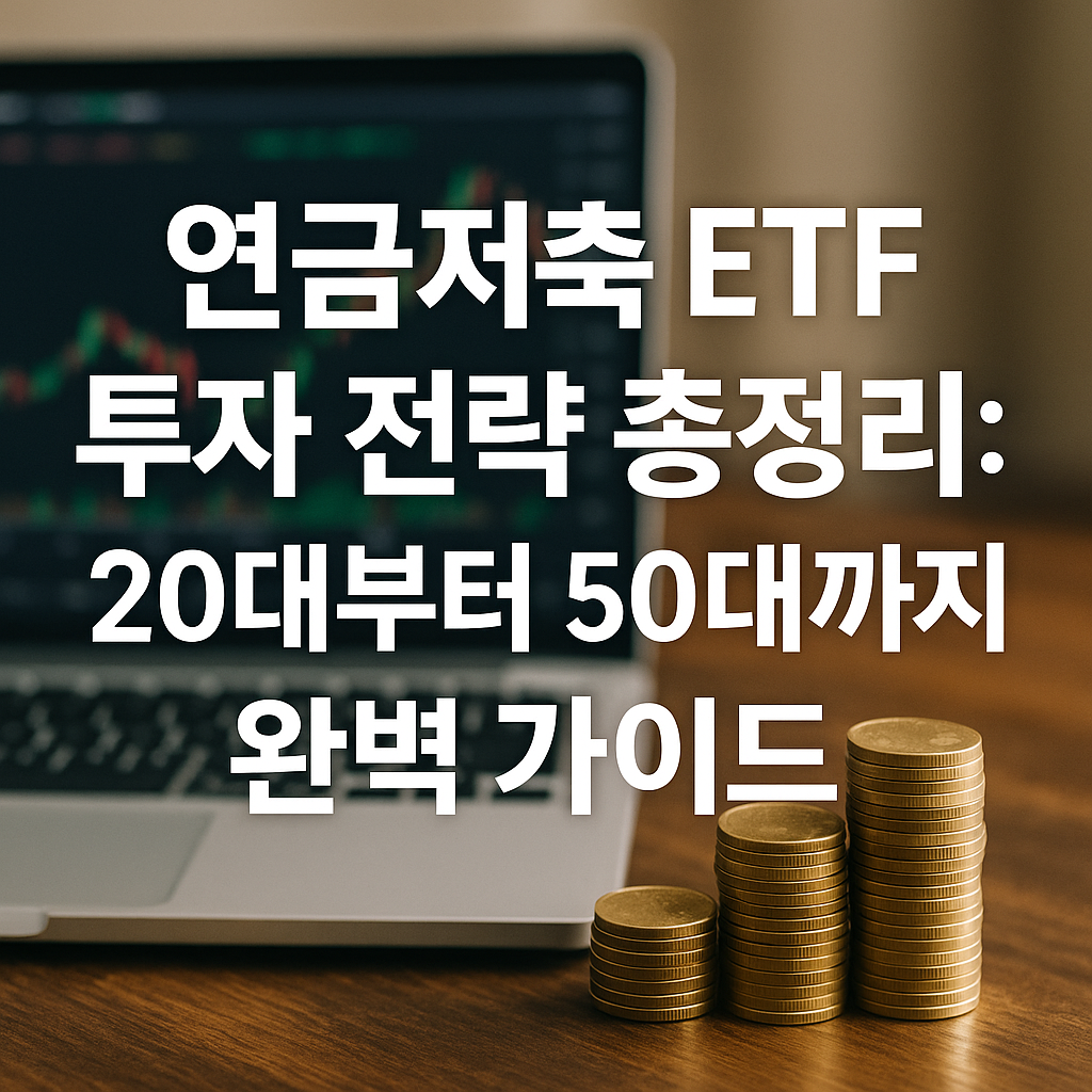 연금저축 ETF 투자 전략 총정리: 20대부터 50대까지 완벽 가이드
