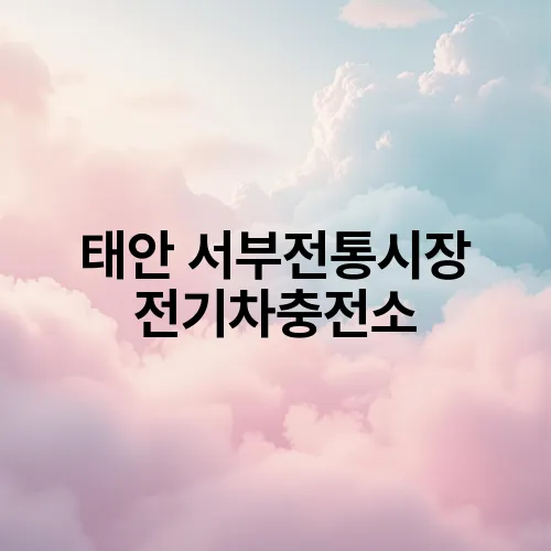 태안 서부전통시장 전기차충전소