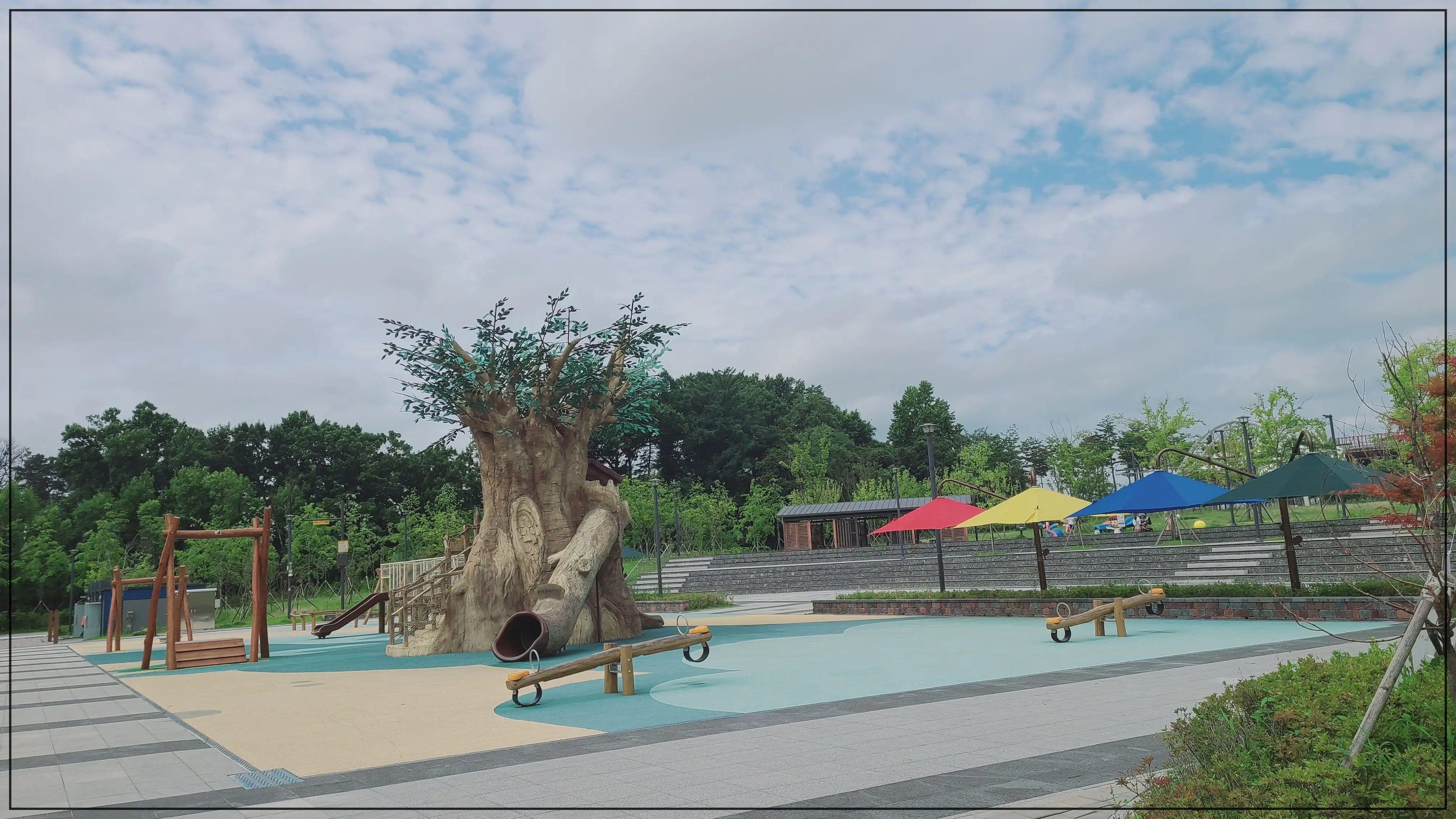 청주생명누리공원-바닥분수-놀이터