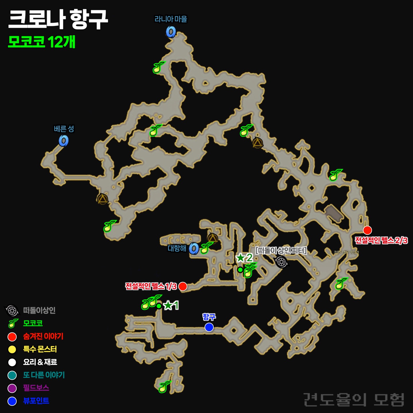 베른 북부 크로나 항구에는 모코코 12개가 있습니다.