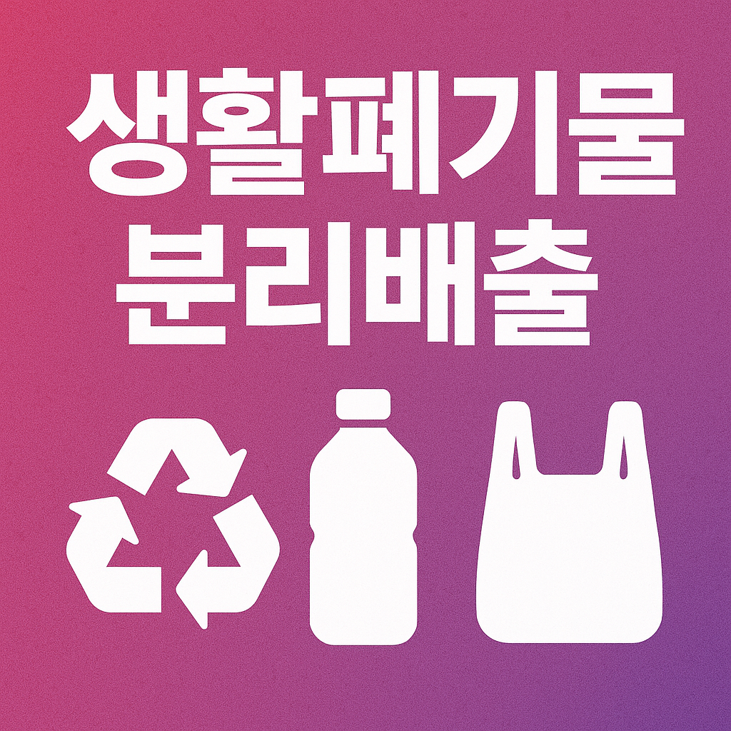 생활폐기물 분리배출 방법