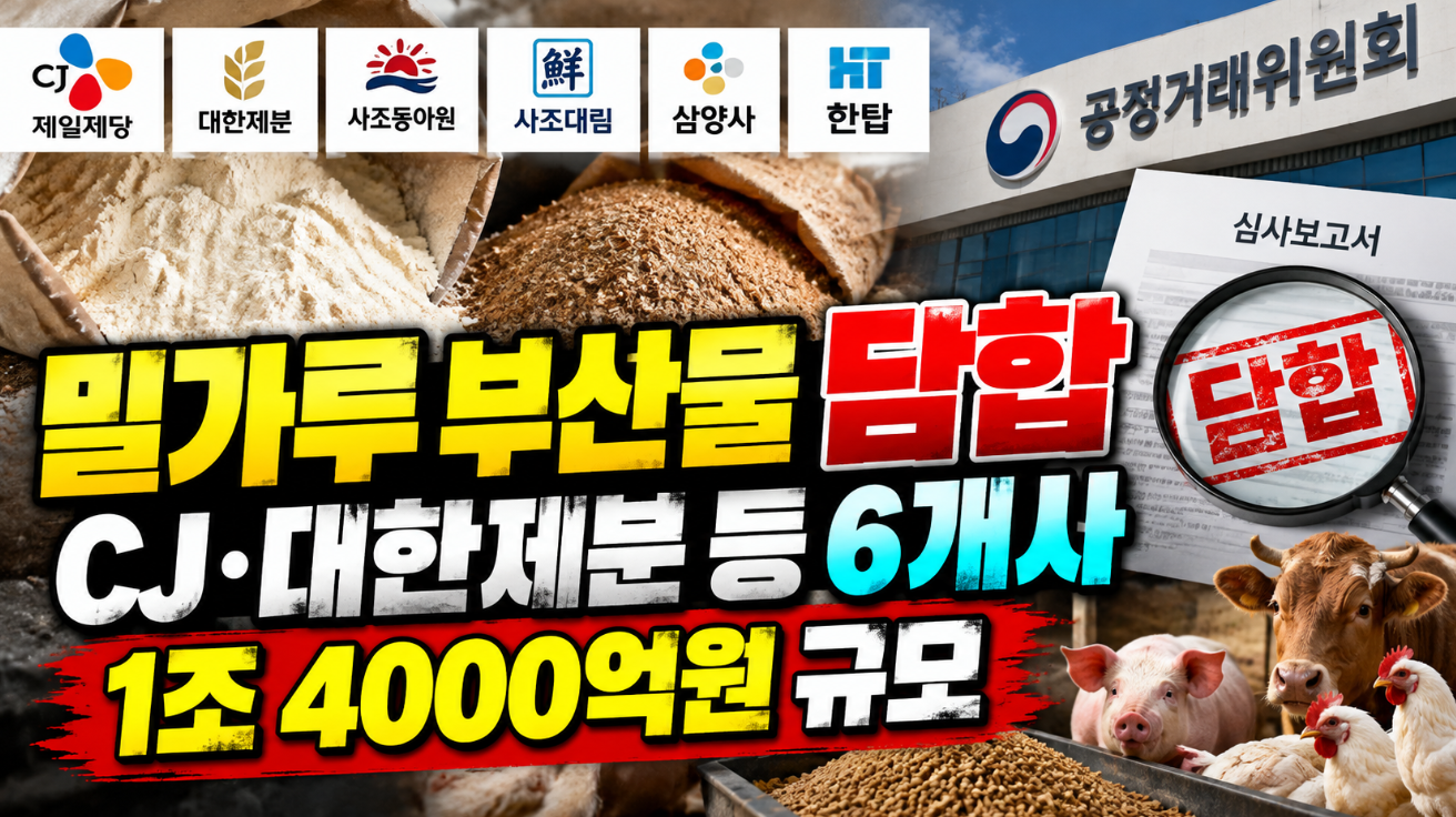 밀가루 부산물 담합｜CJ&middot;대한제분 등 6개사&middot;사료값&middot;과징금
