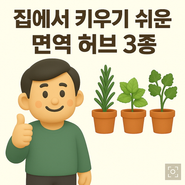 집에서 키우기 쉬운 면역 허브 3종 /gpt