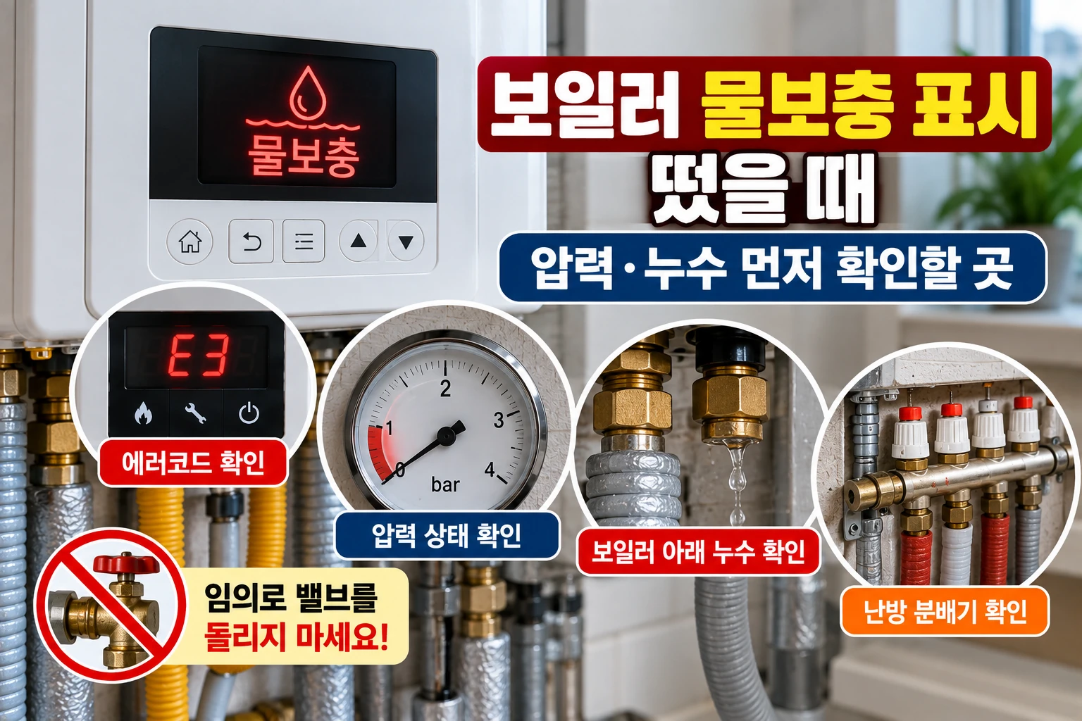 보일러 물보충 경고 점검 가이드