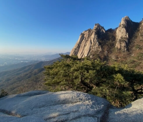 도봉산 정상의 모습