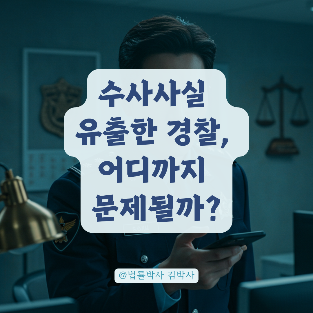 제3자에게 수사 사실을 알린 경찰, 개인정보보호법 위반 여부 정리.