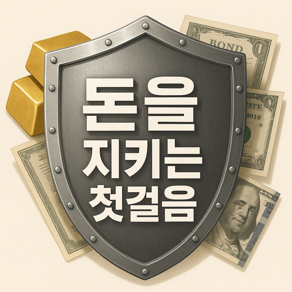 안전자산을 상징하는 방패와 자산 보호