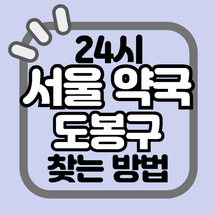 서울 도봉구 24시 야간 주말 공휴일 명절 추석 설 약국 병원 동물병원 찾기