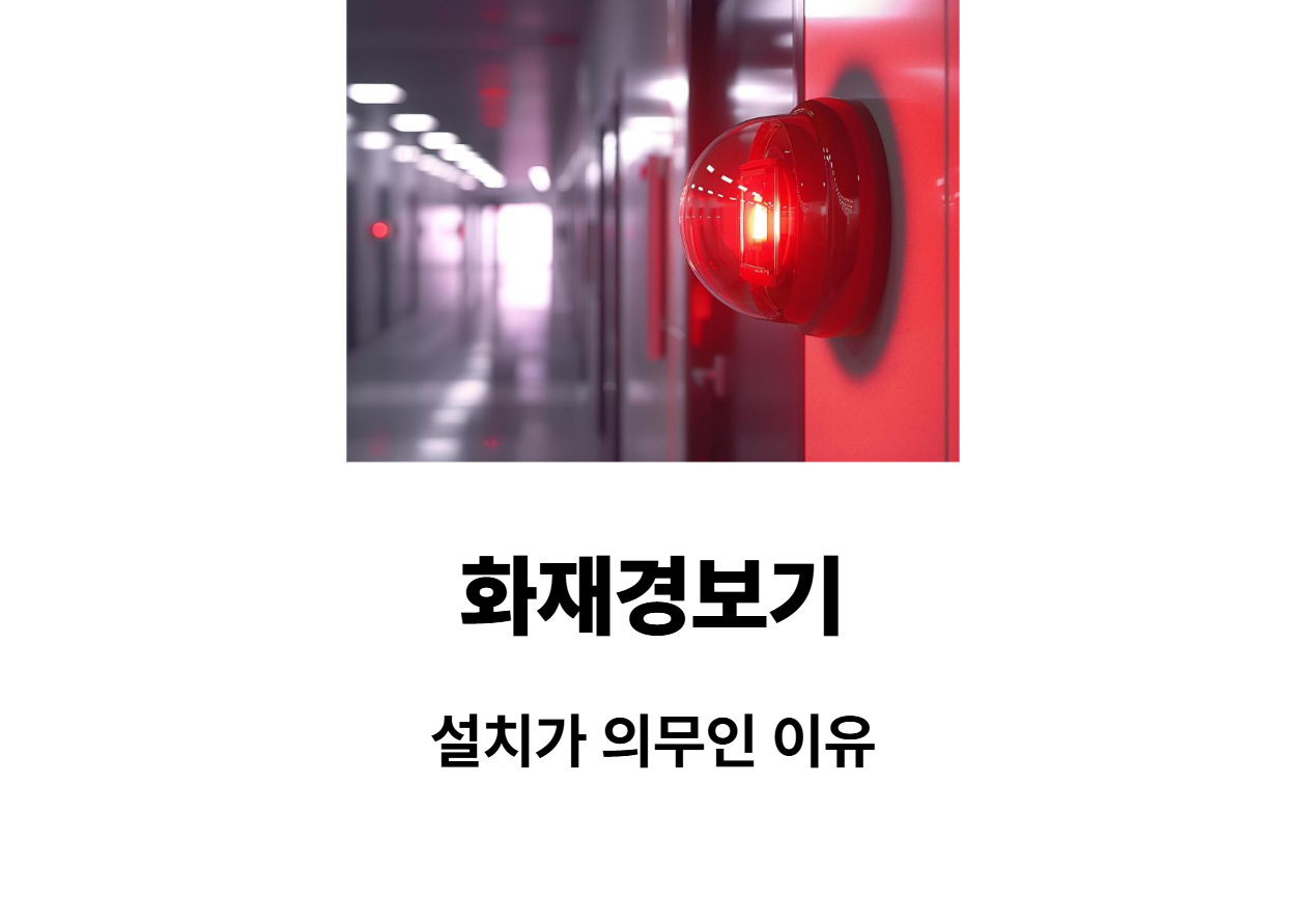 화재경보기 설치가 의무인 이유
