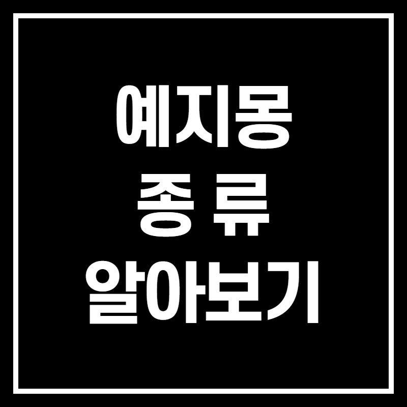 예지몽 종류