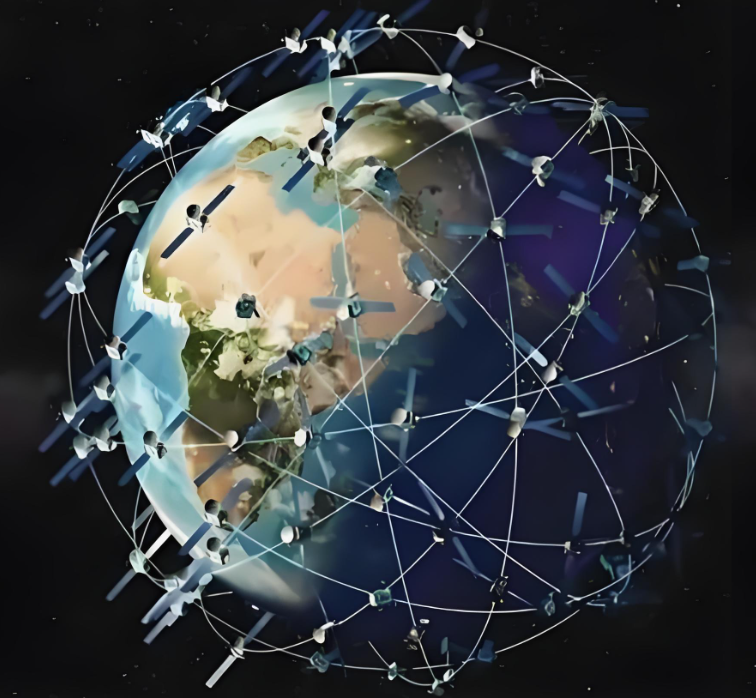 지구를감싸고있는수많은인공위성그림