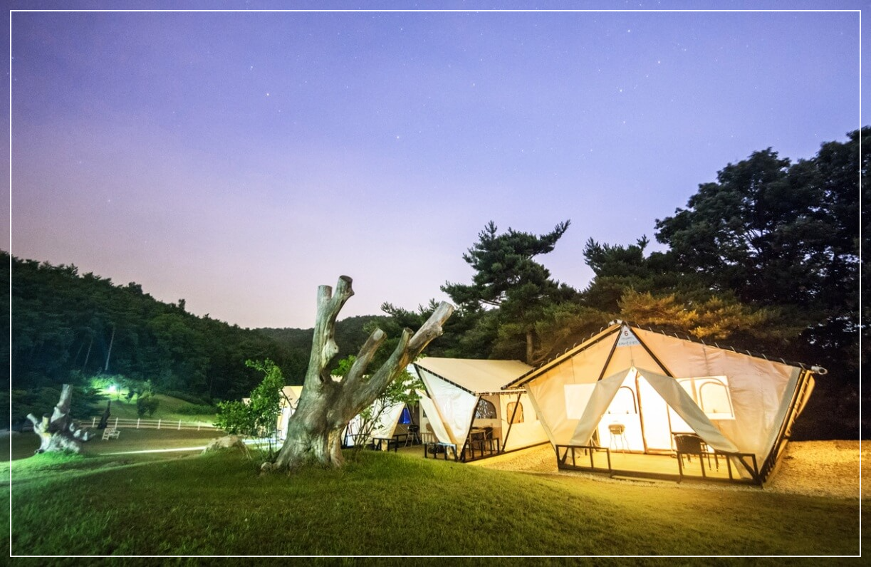 광양 가볼만한곳 베스트10 느랭이골 자연휴양림(LED 숲 캠핑존)