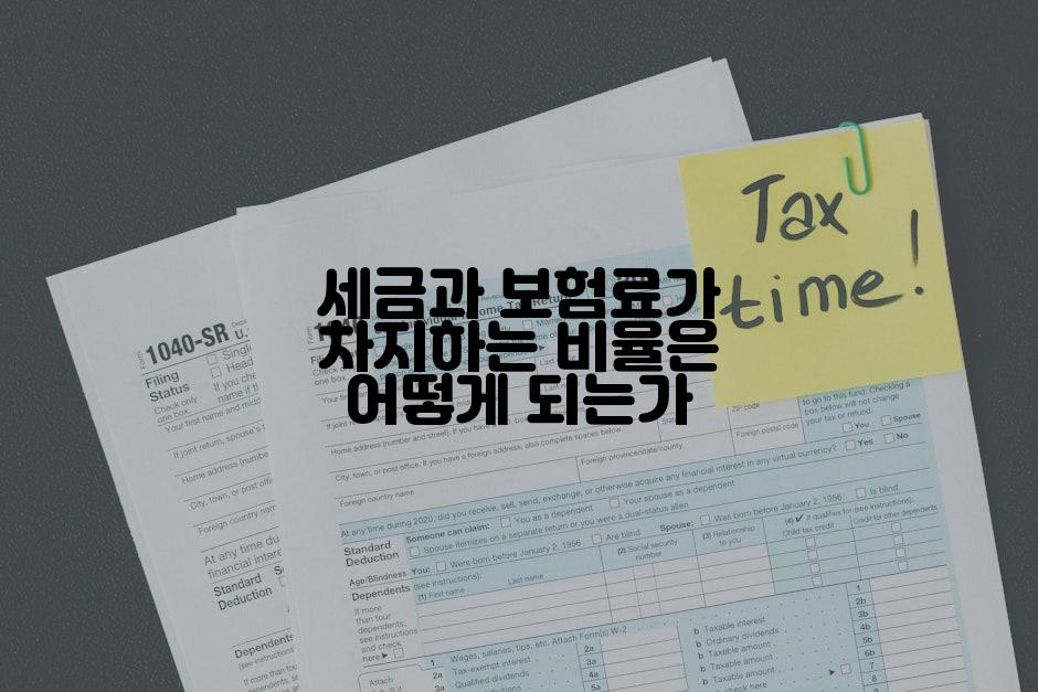 세금과 보험료가 차지하는 비율은 어떻게 되는가