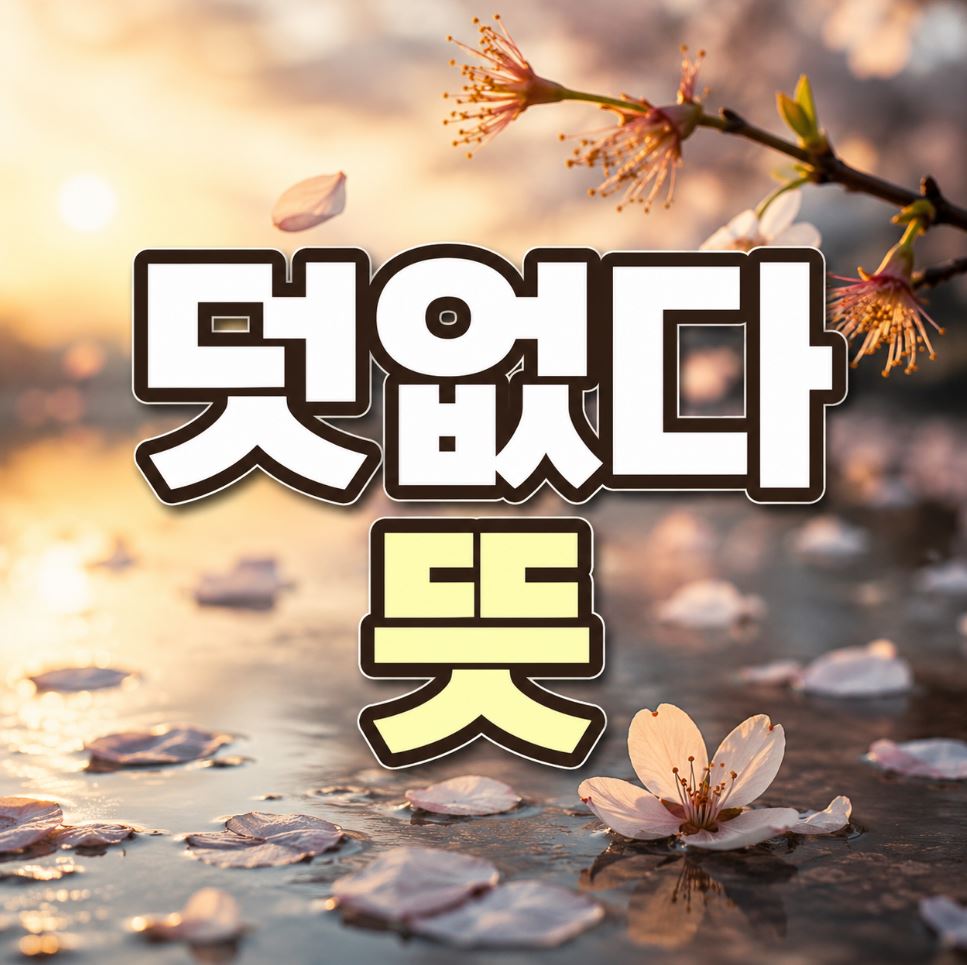 덧없다 뜻