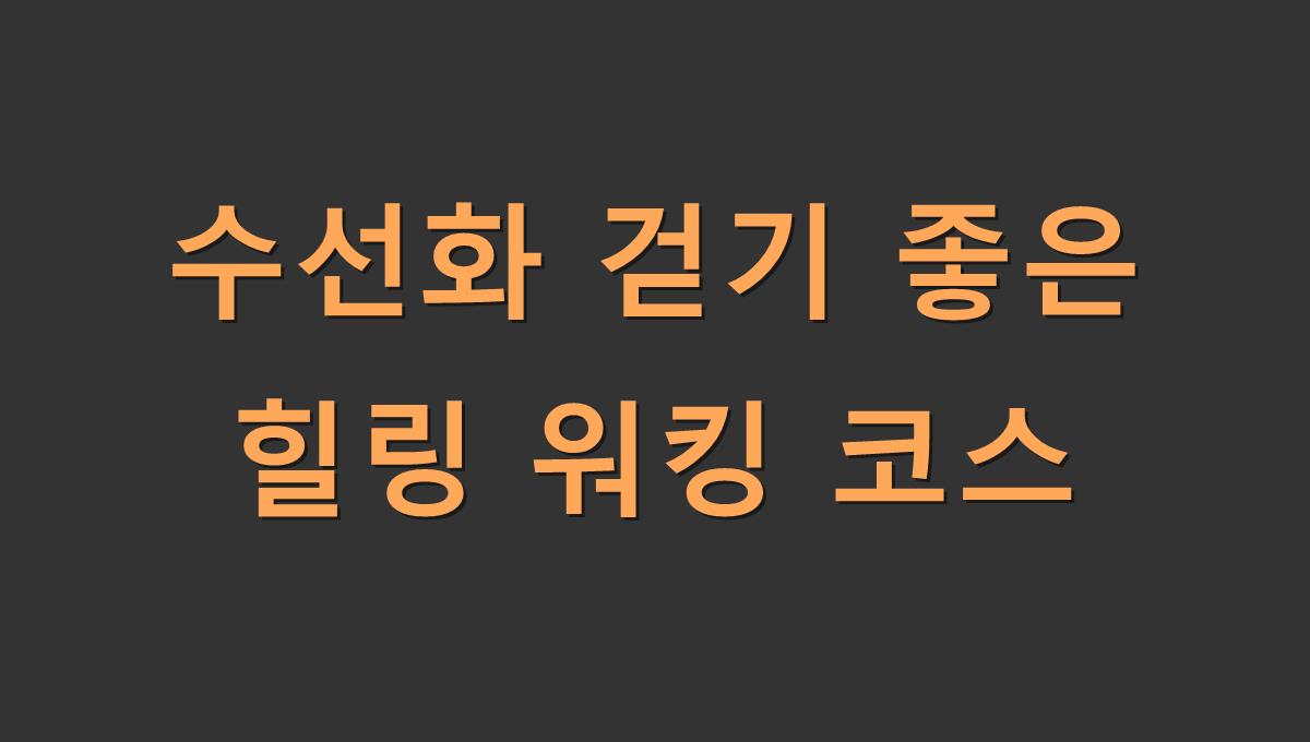 수선화 걷기 좋은 힐링 워킹 코스