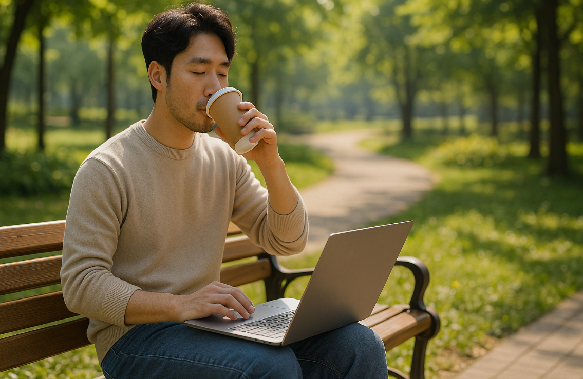 주말에 온라인 부업 중인 직장인