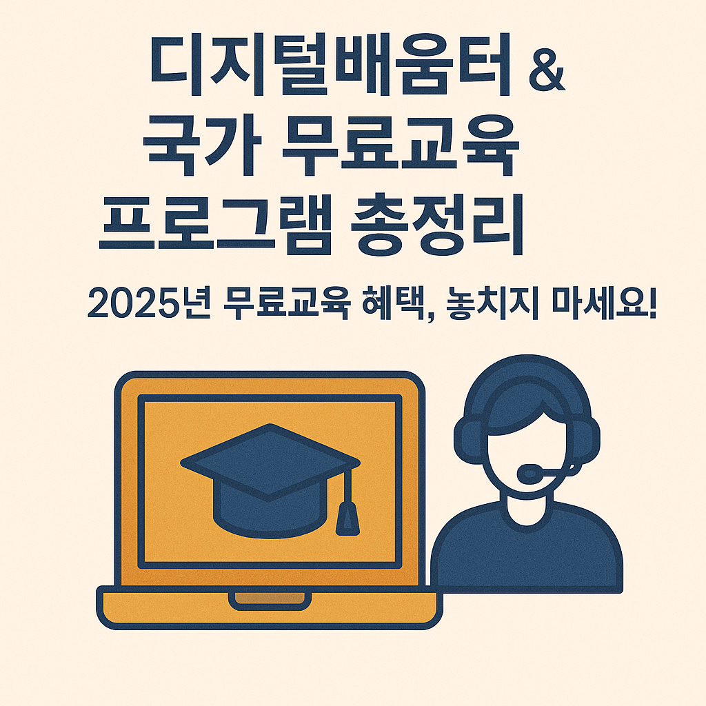 디지털배움터 &amp; 국가 무료교육 프로그램 총정리 2025년 무료교육 혜택, 놓치지 마세요!