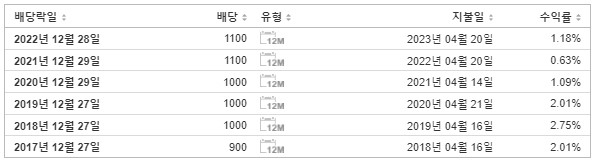 SKC 배당금 지급일