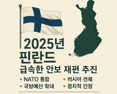 2025 핀란드 국방 강화 움직임 이슈 내용을 요약한 사진