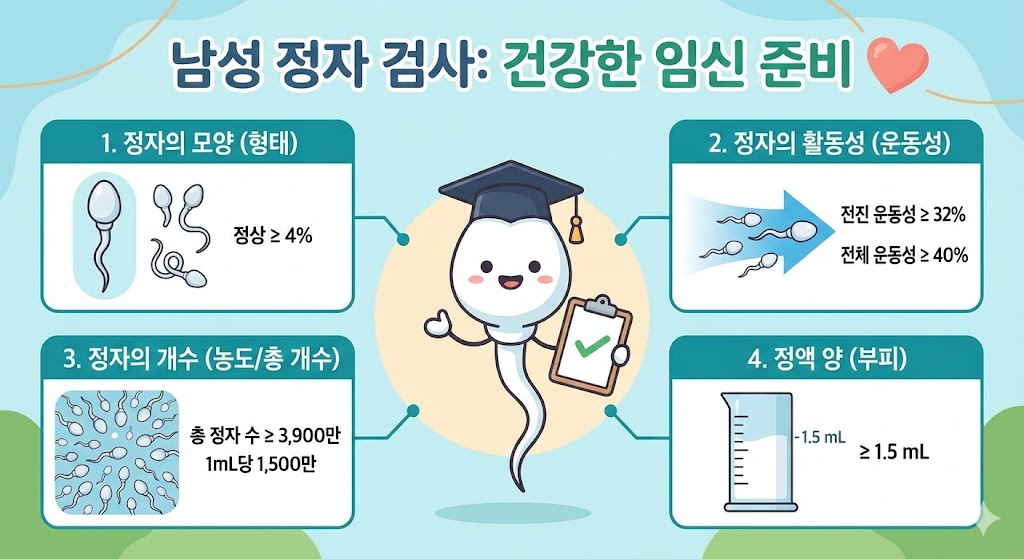남성 정자 검사 수치와 그 해석