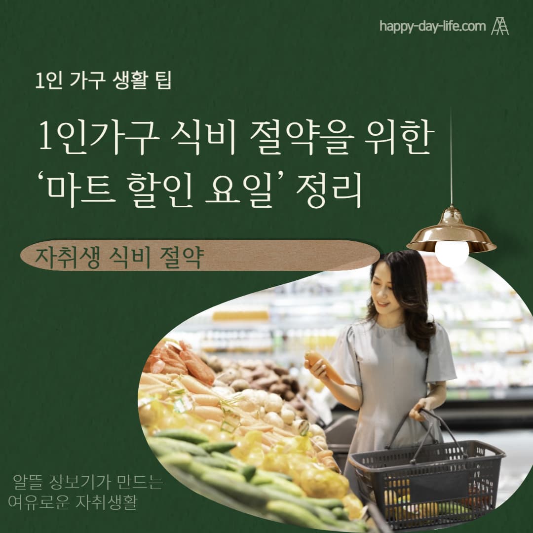 1인가구 식비 절약을 위한 ‘마트 할인 요일’ 정리