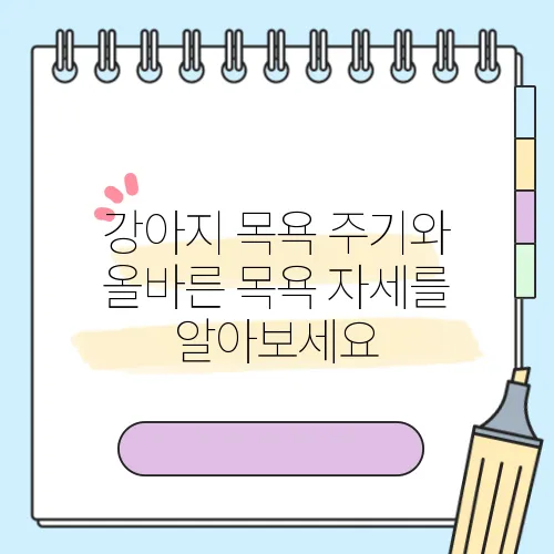 강아지 목욕 주기와 올바른 목욕 자세를 알아보세요