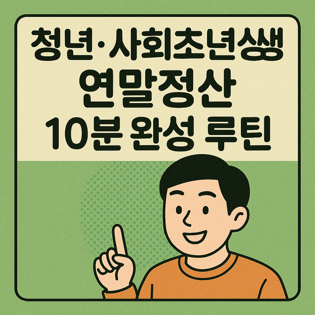 청년&middot;사회초년생 연말정산 10분 완성 루틴 관련사진