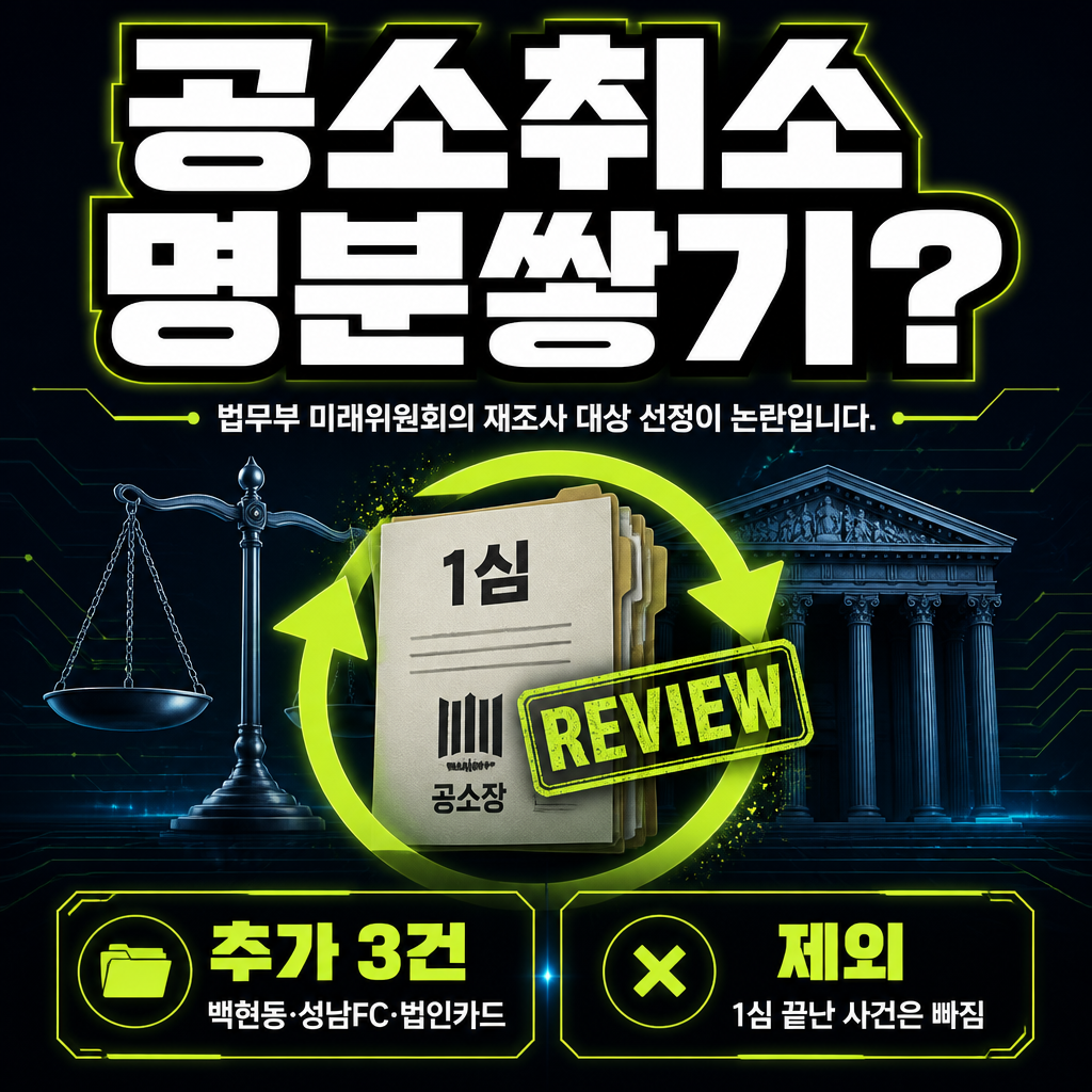 공소취소 명분쌓기?