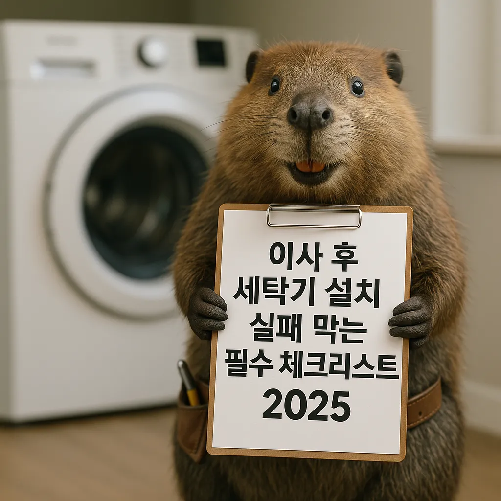 이사 후 세탁기 설치 실패 막는 필수 체크리스트 2025