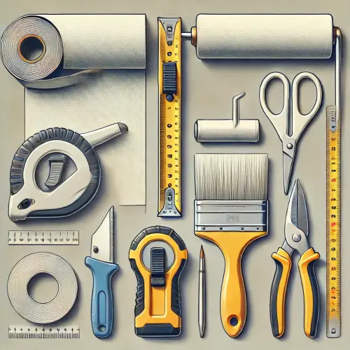 도배에 필요한 도구들