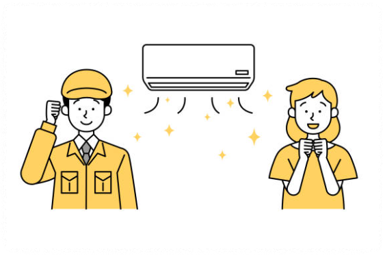 에어컨 청소로 인해 실내가 쾌적한 모습