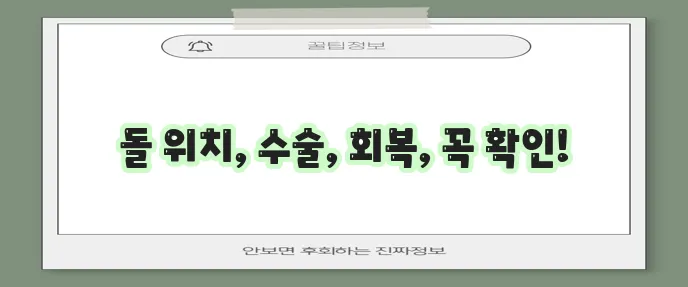 요로결석수술 다양한 접근법과 복구 기간이 중요합니다!