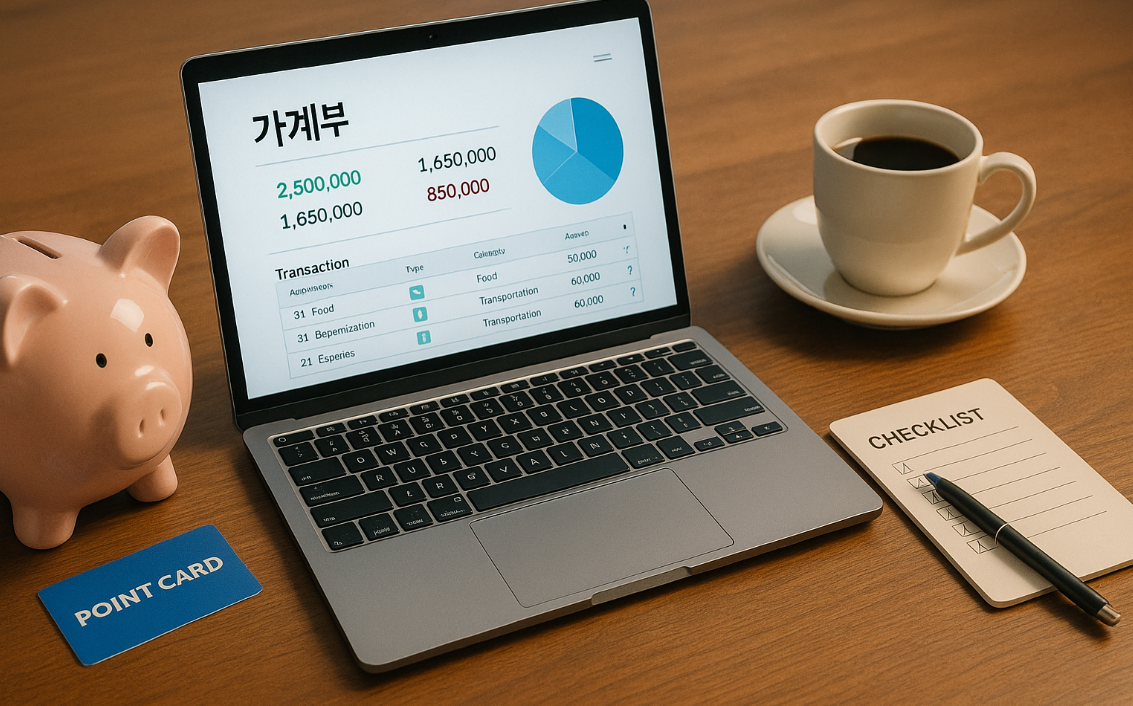 디지털 가계부 모습