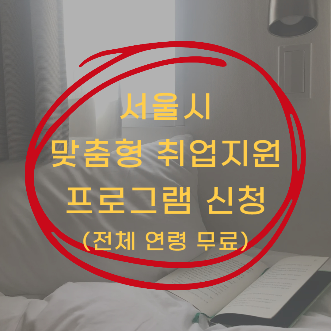 서울시 맞춤형 취업지원 프로그램 신청 ▶▶ (일자리센터 취업지원 무료 교육)