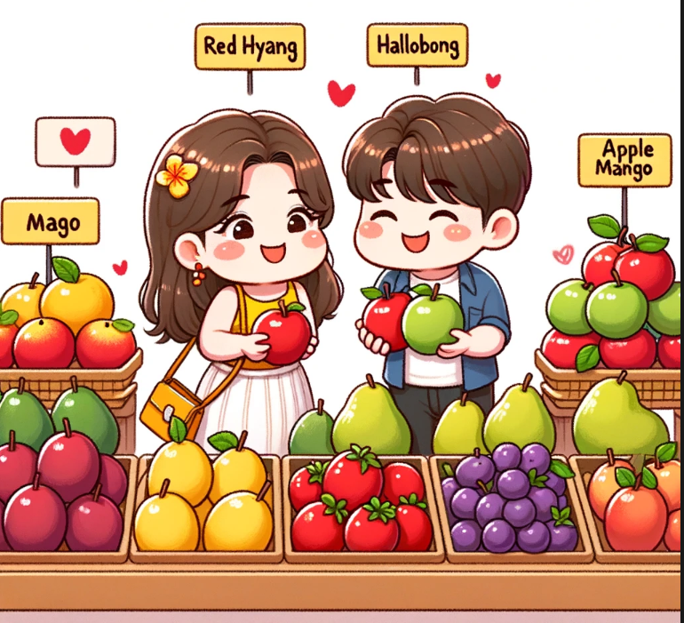 과일고르는-모습