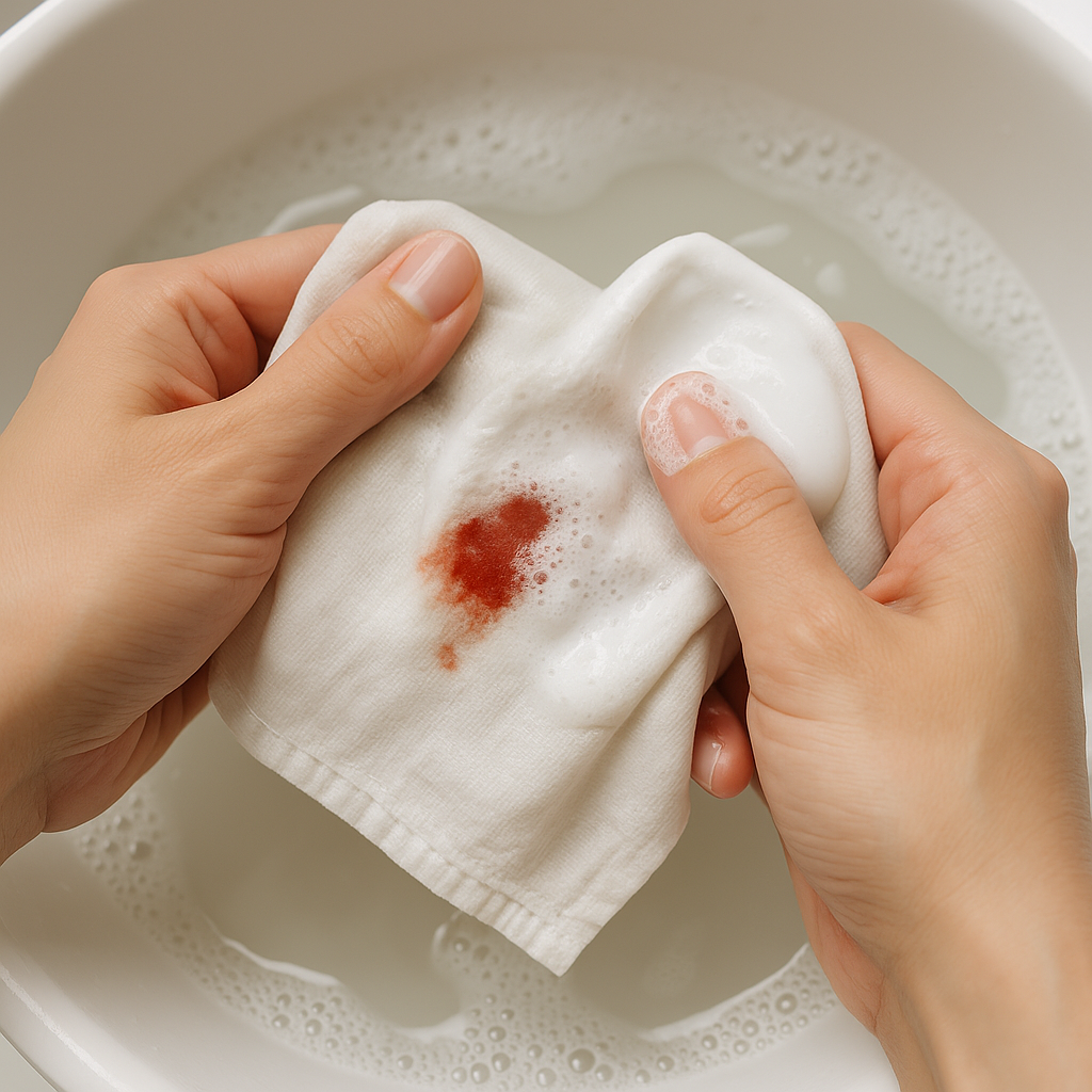 피 얼룩 지우는 법