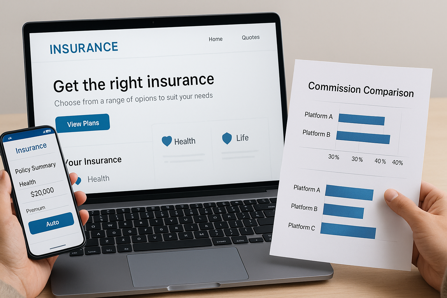 다양한 온라인 보험 플랫폼